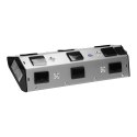 GNIAZDO MEBLOWE, KUCHENNE MONTOWANE NA RZE PY, Z ŁADOWARKĄ USB - 3x2P+Z, 2xUSB, INOX.