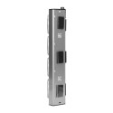 GNIAZDO MEBLOWE, KUCHENNE MONTOWANE NA RZE PY, Z ŁADOWARKĄ USB - 3x2P+Z, 2xUSB, INOX.