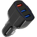 PLS34F ŁADOWARKA SAM. qC 3.0 3xUSB BLACK