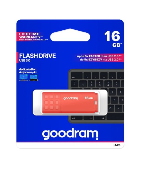 PENDRIVE GOODRAM USB 3.2 16GB  POMARAŃCZOWY