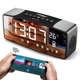 RADIOBUDZIK BLUETOOTH GREENBLUE, FM, AUx-IN, 6W, TEM PERATURA, ALARM, ZEGAR, AKUMULATOR 2200MAH, GB200