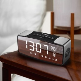 RADIOBUDZIK BLUETOOTH GREENBLUE, FM, AUx-IN, 6W, TEM PERATURA, ALARM, ZEGAR, AKUMULATOR 2200MAH, GB200
