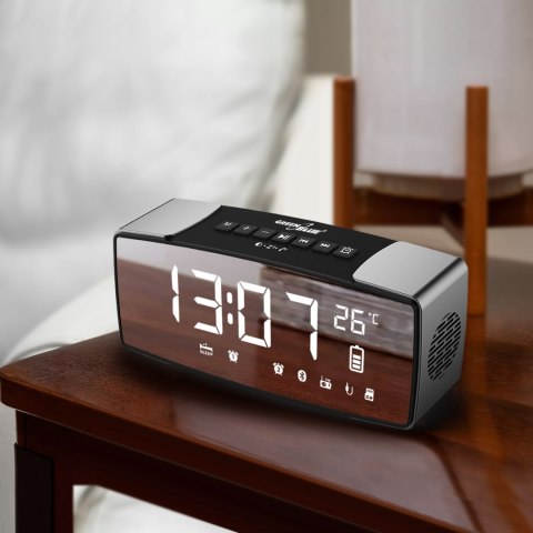 RADIOBUDZIK BLUETOOTH GREENBLUE, FM, AUx-IN, 6W, TEM PERATURA, ALARM, ZEGAR, AKUMULATOR 2200MAH, GB200 RADIOBUDZIK BLUETOOTH GREENBLUE, FM, AUx-IN, 6W, TEM PERATURA, ALARM, ZEGAR, AKUMULATOR 2200MAH, GB200