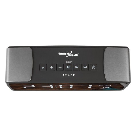 RADIOBUDZIK BLUETOOTH GREENBLUE, FM, AUx-IN, 6W, TEM PERATURA, ALARM, ZEGAR, AKUMULATOR 2200MAH, GB200 RADIOBUDZIK BLUETOOTH GREENBLUE, FM, AUx-IN, 6W, TEM PERATURA, ALARM, ZEGAR, AKUMULATOR 2200MAH, GB200