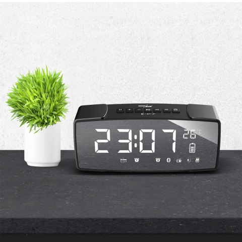 RADIOBUDZIK BLUETOOTH GREENBLUE, FM, AUx-IN, 6W, TEM PERATURA, ALARM, ZEGAR, AKUMULATOR 2200MAH, GB200 RADIOBUDZIK BLUETOOTH GREENBLUE, FM, AUx-IN, 6W, TEM PERATURA, ALARM, ZEGAR, AKUMULATOR 2200MAH, GB200