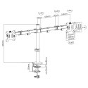 UCHWYT BIURKOWY NA 2 MONITORY LCD MACLEAN, 17-32", 2x 8KG, MC-884
