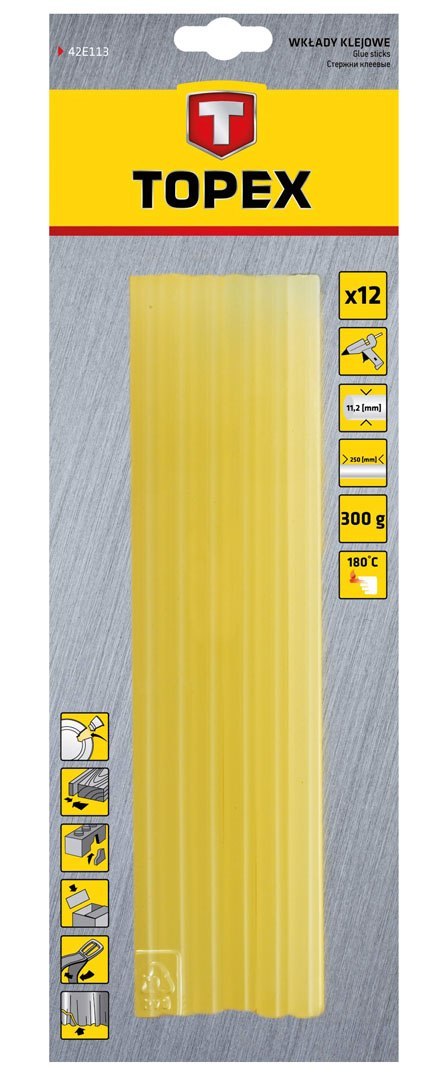 WKŁADY KLEJOWE 11 MM, ŻÓŁTE, 12 SZT. WKŁADY KLEJOWE 11 MM, ŻÓŁTE, 12 SZT.