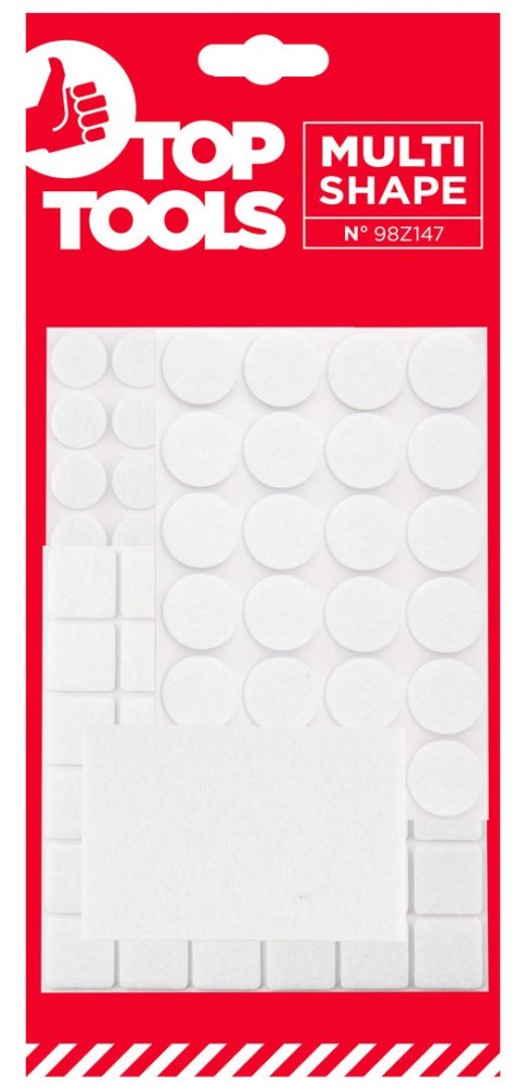 PODKŁADKI FILCOWE SAMO PRZYLE PNE, BIAŁE, 106 SZT. PODKŁADKI FILCOWE SAMO PRZYLE PNE, BIAŁE, 106 SZT.
