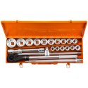 KLUCZE NASADOWE 3/4", ZESTAW 21 SZT.