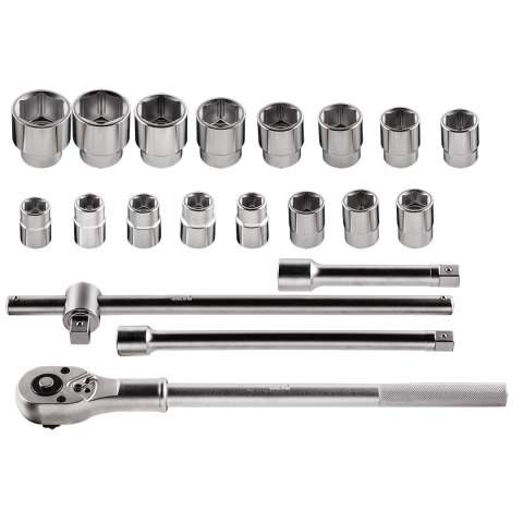 KLUCZE NASADOWE 3/4", ZESTAW 21 SZT. KLUCZE NASADOWE 3/4", ZESTAW 21 SZT.