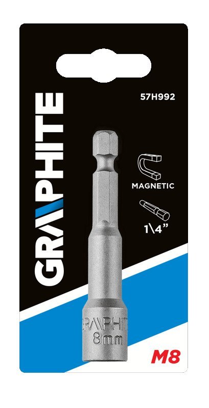 NASADKA MAGNETYCZNA 8 x 65 MM, TRZ PIEŃ 1/4" NASADKA MAGNETYCZNA 8 x 65 MM, TRZ PIEŃ 1/4"