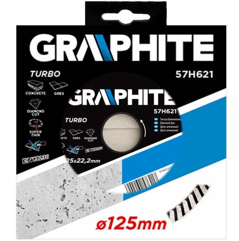 TARCZA DIAMENTOWA 125 x 22.2 MM, TURBO SU PER CIENKA TARCZA DIAMENTOWA 125 x 22.2 MM, TURBO SU PER CIENKA