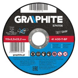 TARCZA TNĄCA DO METALU 115 x 2.5 x 22.2 MM, 41 A30-T-BF