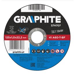 TARCZA TNĄCA DO METALU 125 x 1.0 x 22.2 MM, 41 A60-T-BF