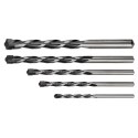 WIERTŁA DO BETONU 4-10 MM, ZESTAW 5 SZT., KOŃCÓWKA MOTYLKOWA