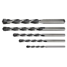 WIERTŁA DO BETONU 4-10 MM, ZESTAW 5 SZT., KOŃCÓWKA MOTYLKOWA