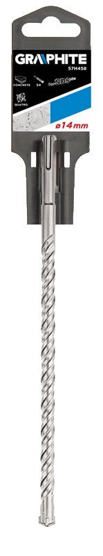 WIERTŁO DO BETONU SDS PLUS, 14 x 310 MM, S4, qUATRO
