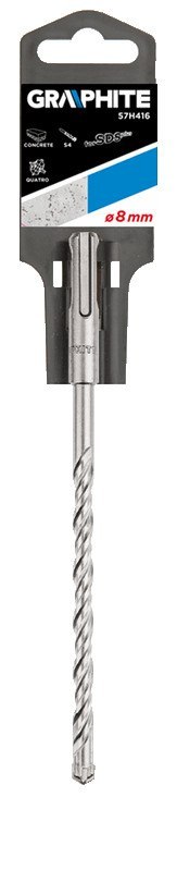 WIERTŁO DO BETONU SDS PLUS, 8 x 160 MM, S4, qUATRO WIERTŁO DO BETONU SDS PLUS, 8 x 160 MM, S4, qUATRO