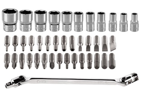 KLUCZE NASADOWE 1/4", ZESTAW 41SZT KLUCZE NASADOWE 1/4", ZESTAW 41SZT