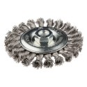 SZCZOTKA DRUCIANA TARCZOWA 115 MM x M14, INOX