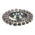 SZCZOTKA DRUCIANA TARCZOWA 125 MM x M14, INOX SZCZOTKA DRUCIANA TARCZOWA 125 MM x M14, INOX