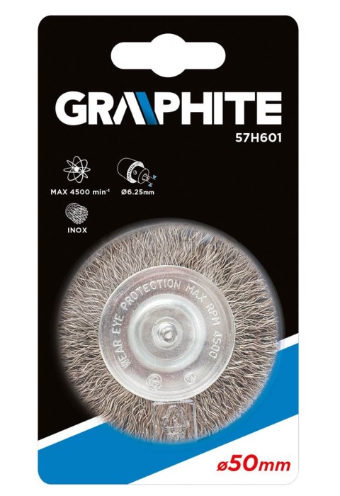 SZCZOTKA DRUCIANA TARCZOWA Z TRZ PIENIEM 50 MM, INOX SZCZOTKA DRUCIANA TARCZOWA Z TRZ PIENIEM 50 MM, INOX