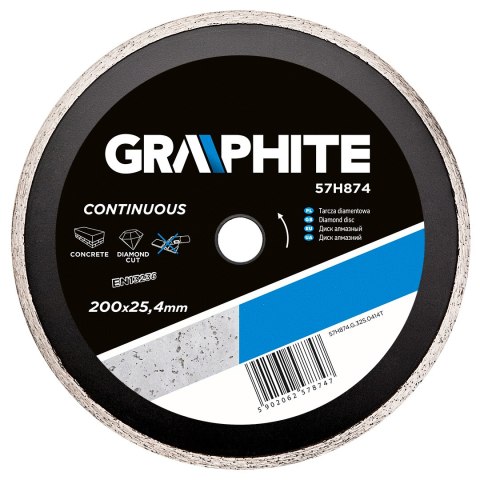 TARCZA DIAMENTOWA 200 x 25.4 MM, PEŁNA TARCZA DIAMENTOWA 200 x 25.4 MM, PEŁNA
