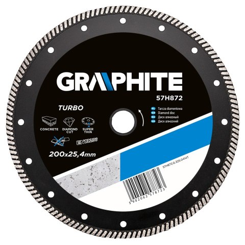 TARCZA DIAMENTOWA 200 x 25.4 MM, TURBO SU PER CIENKA TARCZA DIAMENTOWA 200 x 25.4 MM, TURBO SU PER CIENKA