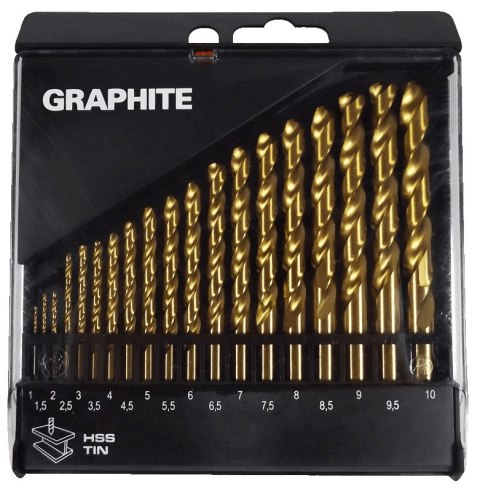WIERTŁA DO METALU HSS-TIN 1.0-10.0 MM, ZESTAW 19 SZT. WIERTŁA DO METALU HSS-TIN 1.0-10.0 MM, ZESTAW 19 SZT.