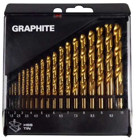 WIERTŁA DO METALU HSS-TIN 1.0-10.0 MM, ZESTAW 19 SZT. WIERTŁA DO METALU HSS-TIN 1.0-10.0 MM, ZESTAW 19 SZT.