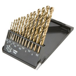 WIERTŁA DO METALU HSS-TIN 1.5-6.5 MM, ZESTAW 13 SZT.