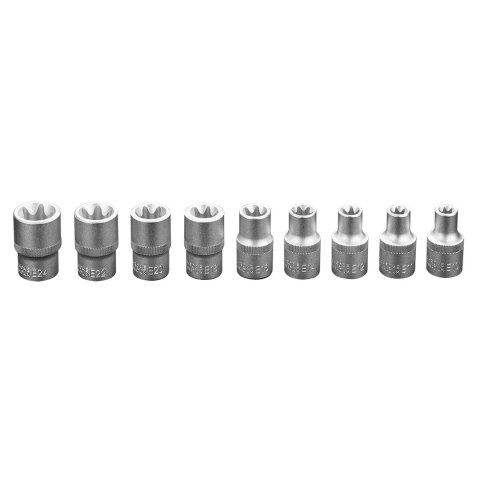 KLUCZE NASADOWE 1/2" TORx, ZESTAW 9 SZT. KLUCZE NASADOWE 1/2" TORx, ZESTAW 9 SZT.