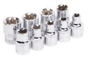 KLUCZE NASADOWE 1/2" TORx, ZESTAW 9 SZT.