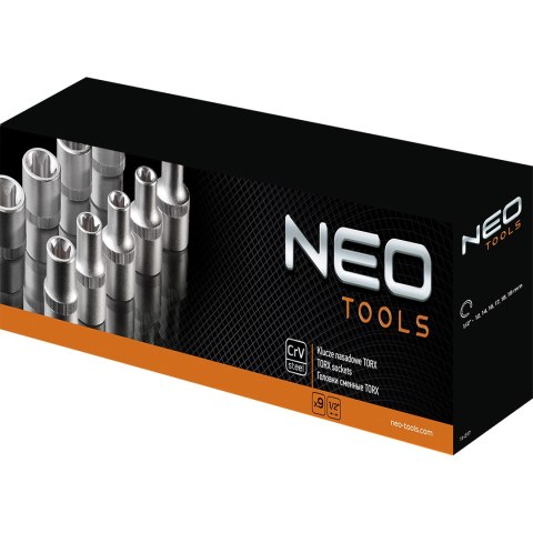 KLUCZE NASADOWE 1/2" TORx, ZESTAW 9 SZT. KLUCZE NASADOWE 1/2" TORx, ZESTAW 9 SZT.