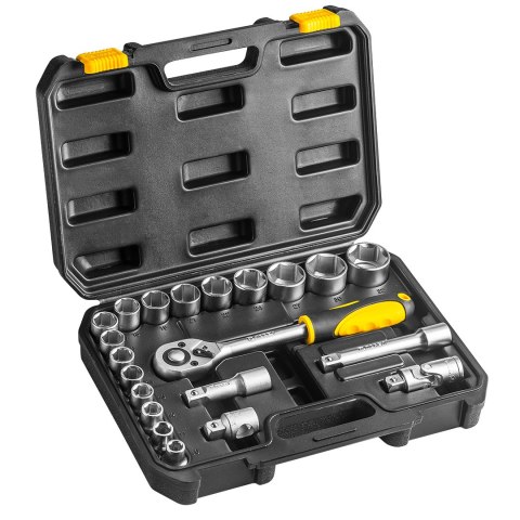 KLUCZE NASADOWE 1/2", ZESTAW 21 SZT. KLUCZE NASADOWE 1/2", ZESTAW 21 SZT.