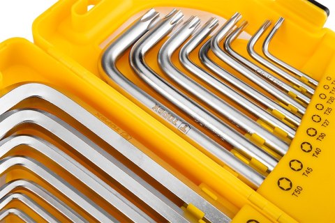 KLUCZE SZEŚCIOKĄTNE I TORx, ZESTAW 18 SZT. KLUCZE SZEŚCIOKĄTNE I TORx, ZESTAW 18 SZT.