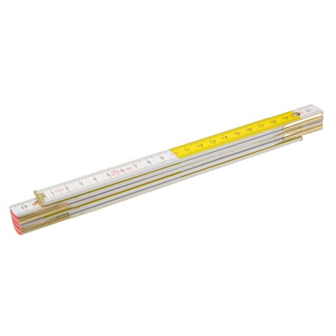 MIARA SKŁADANA DREWNIANA 1 M, BIAŁO-ŻÓŁTA MIARA SKŁADANA DREWNIANA 1 M, BIAŁO-ŻÓŁTA