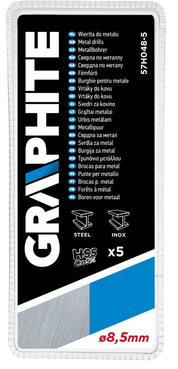 WIERTŁA DO METALU HSS-CO 8.5 MM, 5 SZT. WIERTŁA DO METALU HSS-CO 8.5 MM, 5 SZT.