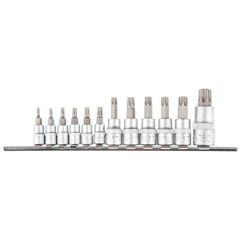 BITY TORx NA NASADCE 1/4, 3/8, 1/2", ZESTAW 12 SZT. BITY TORx NA NASADCE 1/4, 3/8, 1/2", ZESTAW 12 SZT.