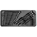 KLUCZE PŁASKO-OCZKOWE 6-19 MM, ZESTAW 14 SZT., WKŁADKA KLUCZE PŁASKO-OCZKOWE 6-19 MM, ZESTAW 14 SZT., WKŁADKA