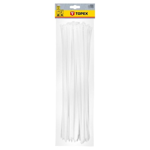 O PASKI ZACISKOWE 7.6 x 500 MM, 75 SZT., BIAŁE O PASKI ZACISKOWE 7.6 x 500 MM, 75 SZT., BIAŁE