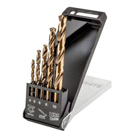 WIERTŁA DO METALU HSS-CO, 4.0 - 10 MM, 5 SZT. WIERTŁA DO METALU HSS-CO, 4.0 - 10 MM, 5 SZT.