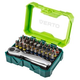 ZESTAW BITÓW 32 SZT., 25 MM - 4 x PH, 4 x PZ, 4 x SL, 4 x HEX, 7 x TX, 7 x TT + GRZECHOTKA DO BITÓW