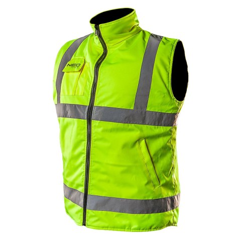 BEZRĘKAWNIK ROBOCZY, DWUSTRONNY, JEDNA STRONA ODBLASKOWA, ŻÓŁTA, ROZMIAR XXXL/60