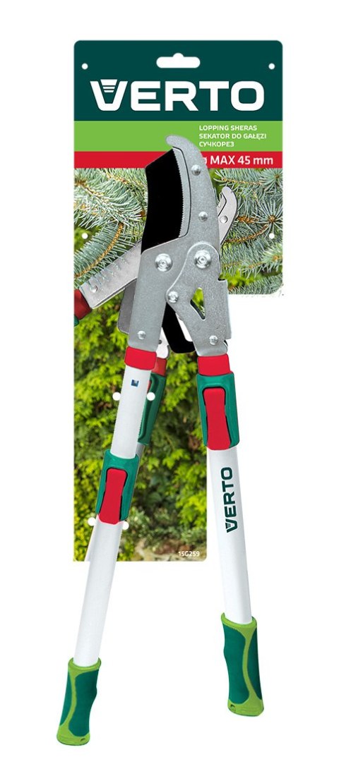 SEKATOR DO GAŁĘZI KOWADEŁKOWY TELESKO POWY 670 MM, ŚREDNICA CIĘCIA 45 MM, UCHWYTY ALUMINIOWE SEKATOR DO GAŁĘZI KOWADEŁKOWY TELESKO POWY 670 MM, ŚREDNICA CIĘCIA 45 MM, UCHWYTY ALUMINIOWE
