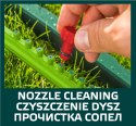 ZRASZACZ OSCYLACYJNY,  POWIERZCHNIA ZRASZANIA 12x18 M, 16 DYSZY ZRASZAJĄCYCH, IGŁA DO UDRAŻNIANIA DYSZ