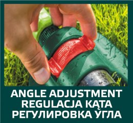 ZRASZACZ OSCYLACYJNY,  POWIERZCHNIA ZRASZANIA 13x18 M, 16 DYSZY ZRASZAJĄCYCH, IGŁA DO UDRAŻNIANIA DYSZ
