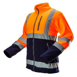 BLUZA  POLAROWA OSTRZEGAWCZA,  POMARAŃCZOWA, ROZMIAR XXL