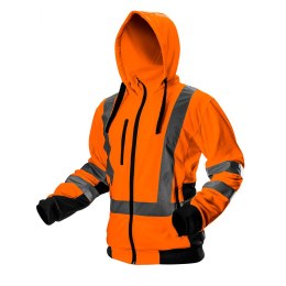 BLUZA ROBOCZA OSTRZEGAWCZA,  POMARAŃCZOWA, ROZMIAR L