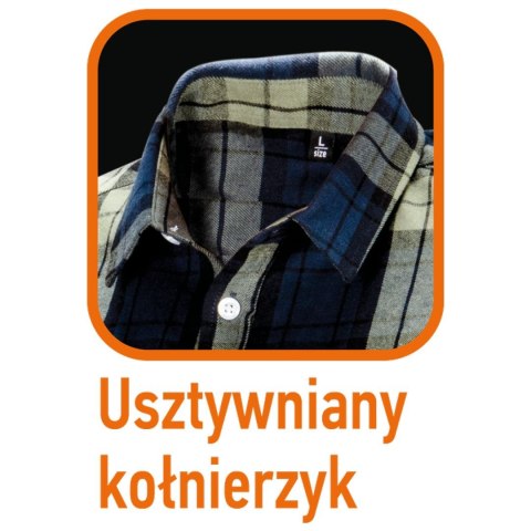 KOSZULA FLANELOWA GRANATOWO-OLIWKOWO-CZARNA, ROZMIAR L KOSZULA FLANELOWA GRANATOWO-OLIWKOWO-CZARNA, ROZMIAR L